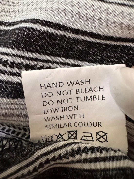 Tank Top Polka Dot & Vertical Stripe Lace-Trim Straps - Black/White Relaxed Fit - Picture 14 of 14